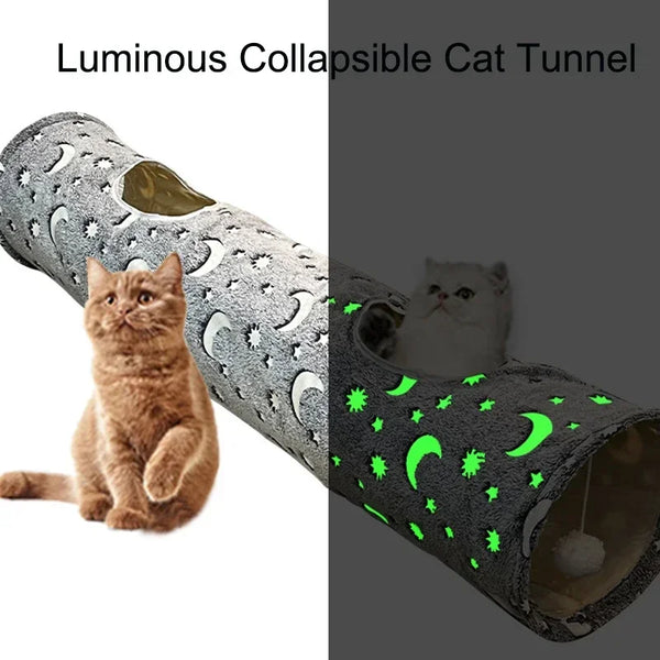 DukaPets - Pet Self-Luminous Collapsible Tunnel Toys