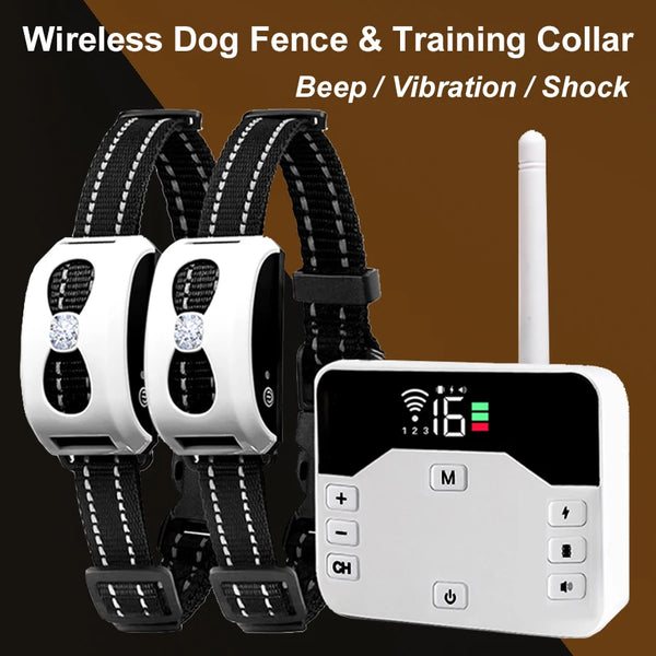 DukaPets - 2 IN 1 Wireless Electronic Dog Training Collar